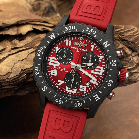 BREITLING ENDURANCE DIAL ROJO MALLA ROJA (AA+)