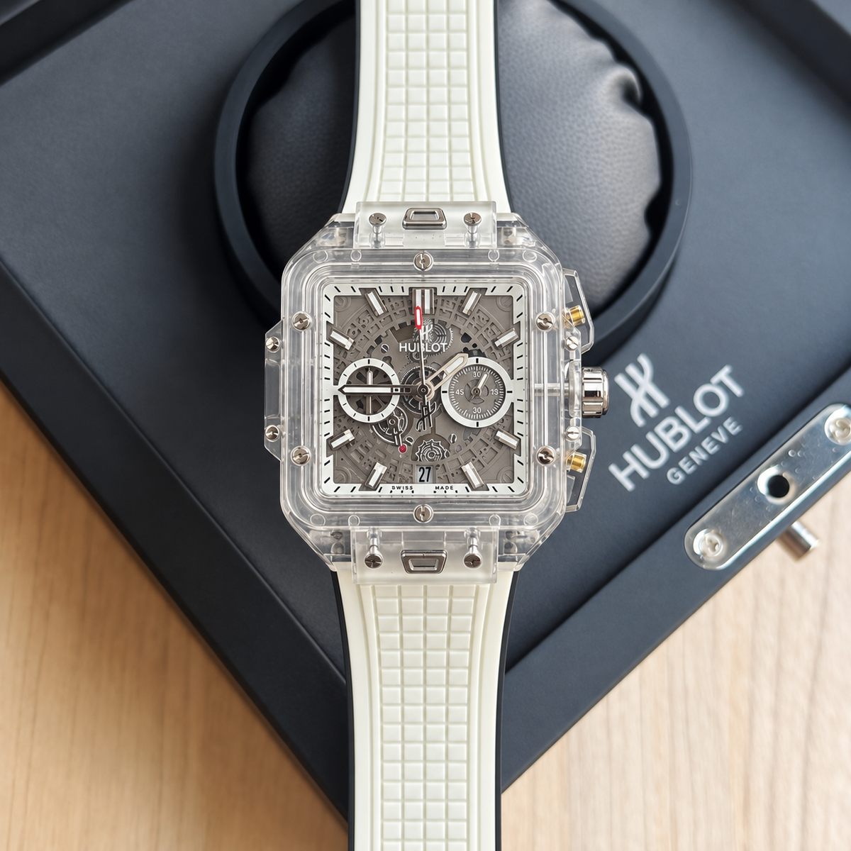 HUBLOT CUADRADO TRANSPARENTE BLANCO (AA+)