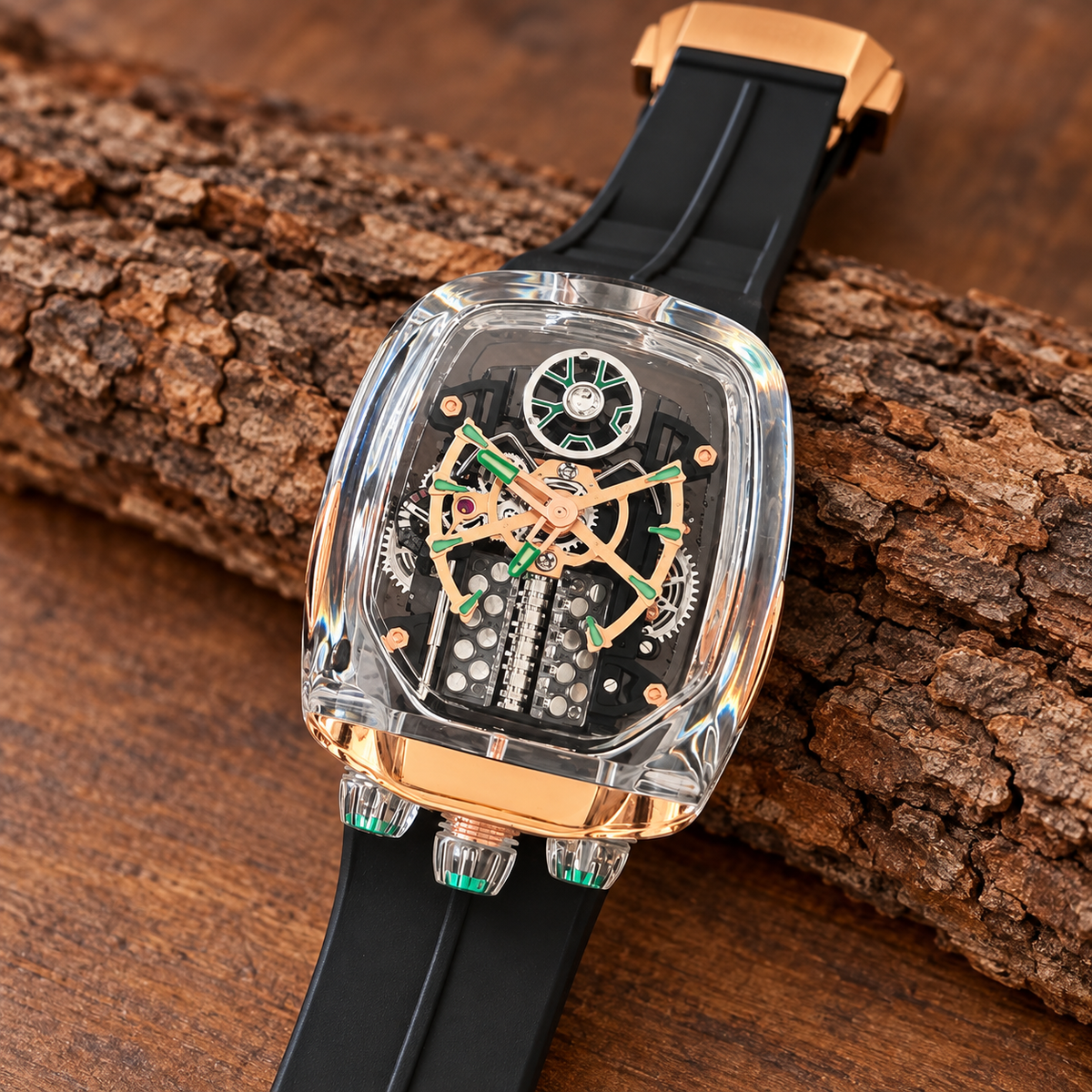 JACOB & CO BUGATTI TRANSPARENTE VERDE (AA+)