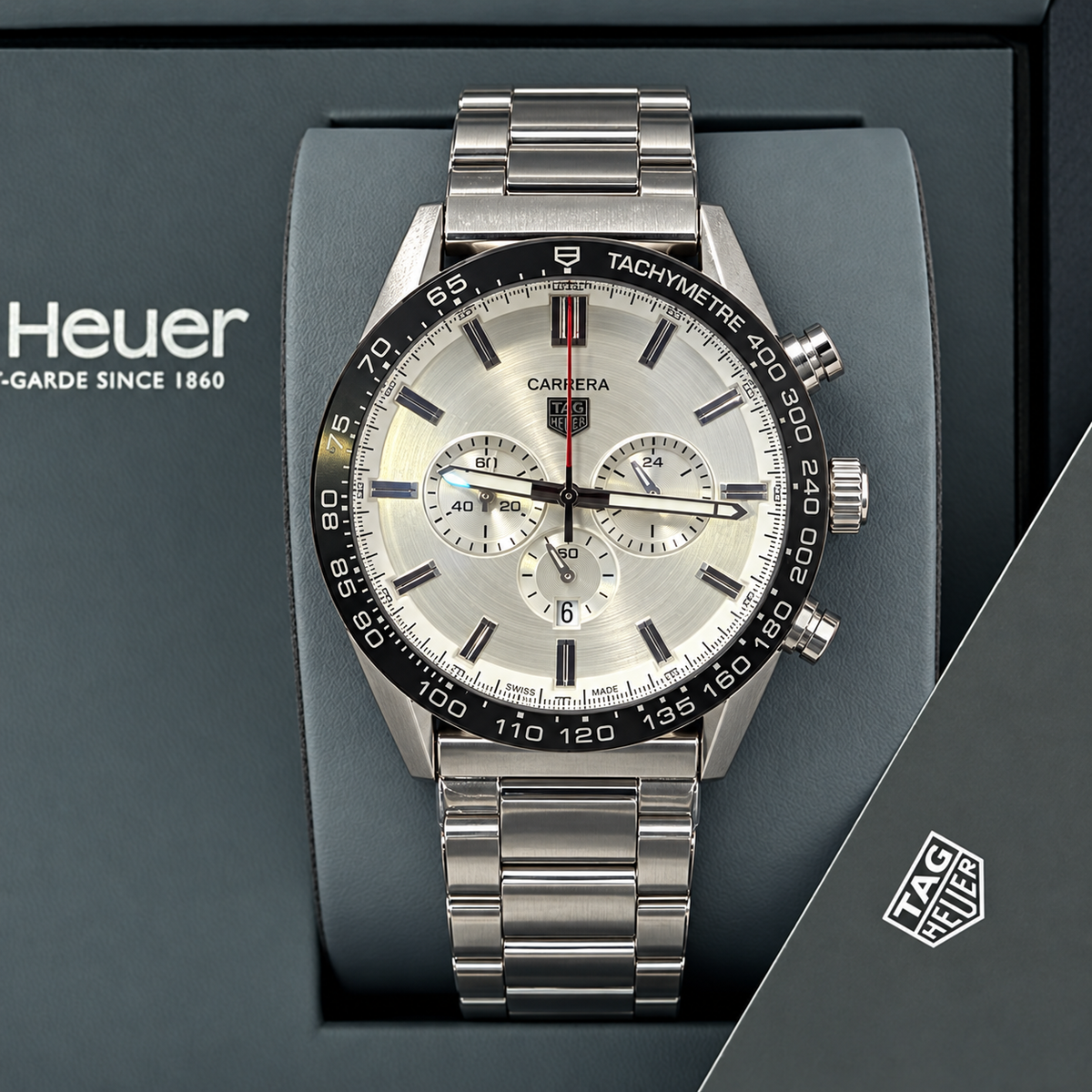 TAG Heuer Carrera plateado 44 mm