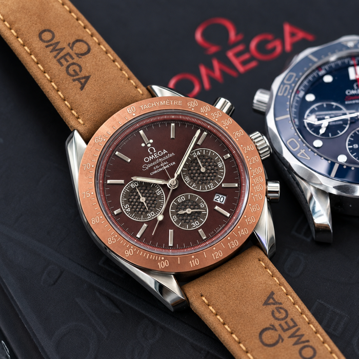 OMEGA SPEEDMASTER MARRÓN BISEL COBRIZO (AA+)