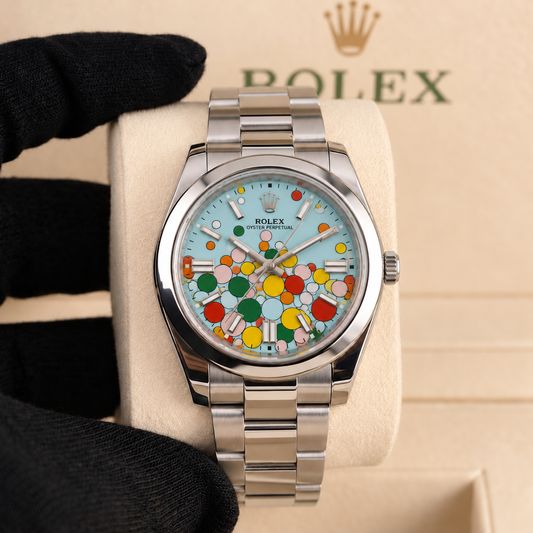 ROLEX OYSTER PERPETUAL (AA+) dial celebration colores con logo