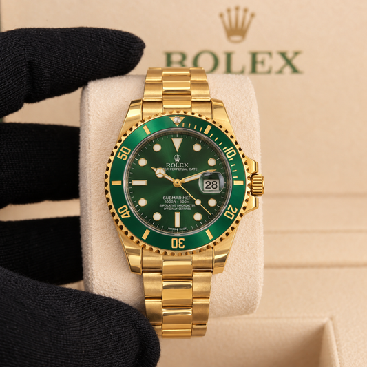 ROLEX SUBMARINER AA dorado verde